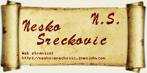 Neško Srećković vizit kartica